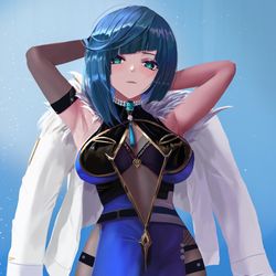 This is a pixiv picture whose title is 夜蘭 Yelan.