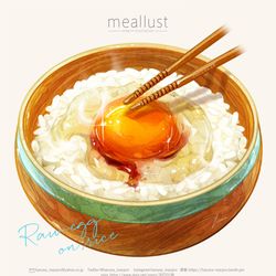 This is a pixiv picture whose title is Raw egg over rice.