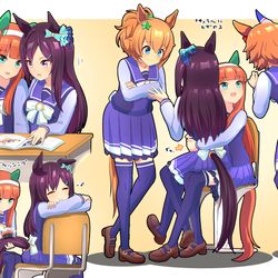 This is a pixiv picture whose title is スズカとドーベル.