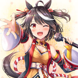 This is a pixiv picture whose title is キタサンブラック.