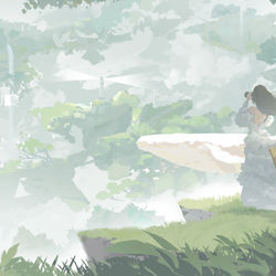 This is a pixiv picture whose title is 《Aerial Islands》浮空岛群.