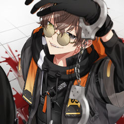 This is a pixiv picture whose title is 怪盗くん.
