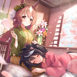 This is a pixiv picture whose title is 温泉でのぼせちゃったみたいです.