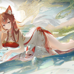 This is a pixiv picture whose title is 山海志·至臻女娲.