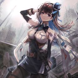 This is a pixiv picture whose title is 過酷な世界の「希望」のような彼女.