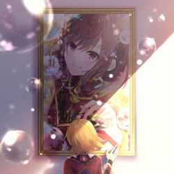 This is a pixiv picture whose title is 空白のキャンバスだった、絵画の名前は.
