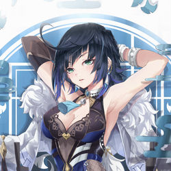 This is a pixiv picture whose title is 夜蘭.