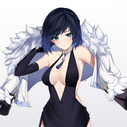 This is a pixiv picture whose title is Yelan.