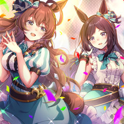 This is a pixiv picture whose title is メジロブライト＆メジロドーベル.