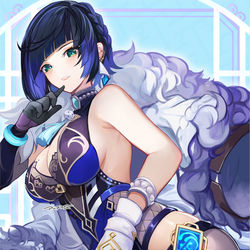 This is a pixiv picture whose title is 夜蘭.