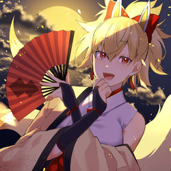 This is a pixiv picture whose title is 【pkmn擬】キュウコン♀.