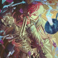 This is a pixiv picture whose title is 死の接吻.