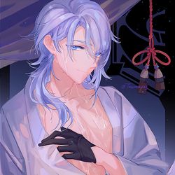 This is a pixiv picture whose title is Kamisato Ayato.