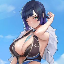 This is a pixiv picture whose title is Yelan.