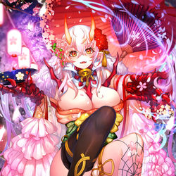 This is a pixiv picture whose title is 刻のイシュタリア「桜乱の妖姫ギュウキ」.