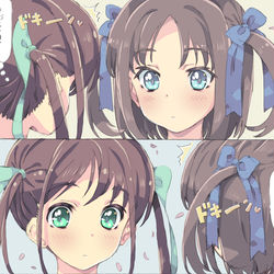 This is a pixiv picture whose title is 女装を見せ合いっこしてみた.