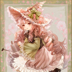 This is a pixiv picture whose title is 春色魔女(全身版).