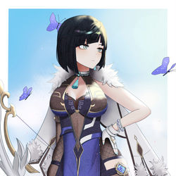 This is a pixiv picture whose title is yelan.
