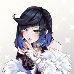 This is a pixiv picture whose title is Yelan.