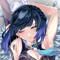 This is a pixiv picture whose title is 夜蘭.