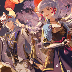 This is a pixiv picture whose title is 元宵灯会.
