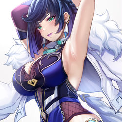 This is a pixiv picture whose title is Yelan 🎲.