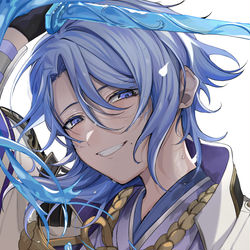 This is a pixiv picture whose title is 神里流・水囿.