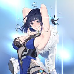 This is a pixiv picture whose title is 夜来香(doge.