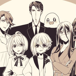 This is a pixiv picture whose title is この中に一人だけ人間がいるらしい.