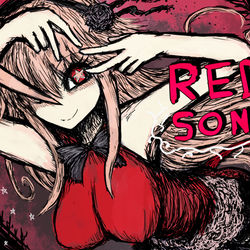This is a pixiv picture whose title is 赤の偶像プリケット｜ファーストアルバム『REDSONG』.
