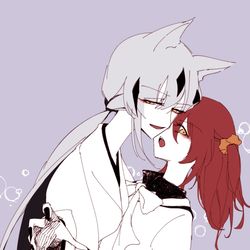 This is a pixiv picture whose title is 「神様はじめました」パロ.