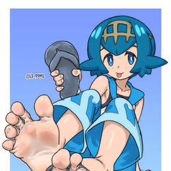 This is a pixiv picture whose title is サンダル脱ぎスイレン2.