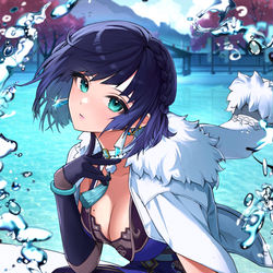 This is a pixiv picture whose title is 夜蘭さん.