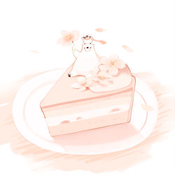 This is a pixiv picture whose title is 桜ケーキ.