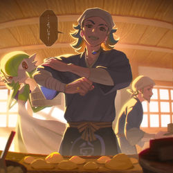 This is a pixiv picture whose title is 師弟.