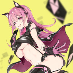 This is a pixiv picture whose title is 怪盗キャットガール（差分有り〼）.