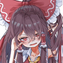 This is a pixiv picture whose title is 髪伸び霊夢さん.