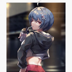 This is a pixiv picture whose title is 健身鸦和喝酒芽.