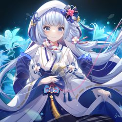 This is a pixiv picture whose title is 绫华花嫁.