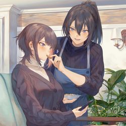 This is a pixiv picture whose title is 「妃葵姉さん、味見お願いします！」.