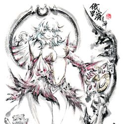 This is a pixiv picture whose title is 【極道畫師】俄里翁（月神）.