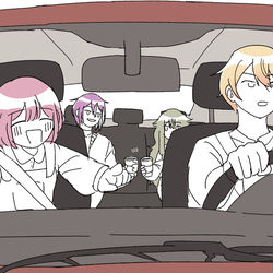This is a pixiv picture whose title is ドライビングワンダショ.