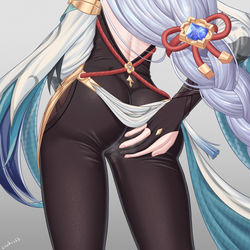 This is a pixiv picture whose title is 好像有点热.jpg.