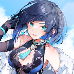 This is a pixiv picture whose title is 夜蘭.