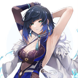This is a pixiv picture whose title is 夜蘭.