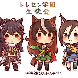 This is a pixiv picture whose title is エアグルーヴとみんなの掛け合い.