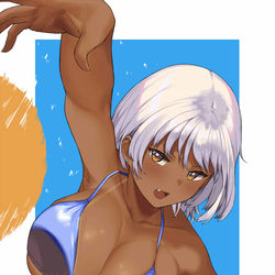This is a pixiv picture whose title is 褐色.