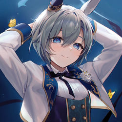 This is a pixiv picture whose title is セイウンスカイ🦋.