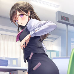 This is a pixiv picture whose title is 受付ちゃん日誌(18).