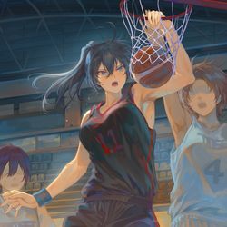 This is a pixiv picture whose title is ダンクシュート乙葵ちゃん.